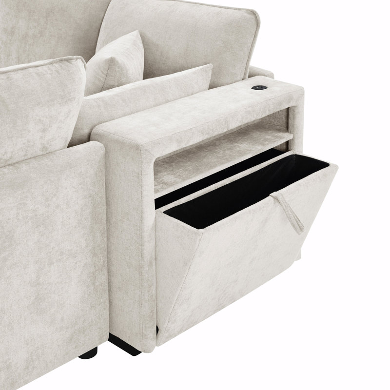 Canapé modulaire Modern, Chenille beige