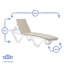 188cm Long Reclining Single Sun Lounger with Cushions-79515952