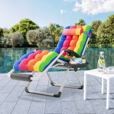 Chaise longue inclinable et pliante