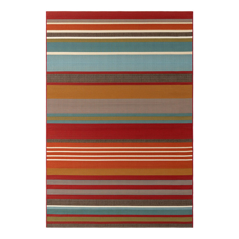 Kinetic Hower Indoor/Outdoor Area Rug, Rectangle 6'1" x 9'