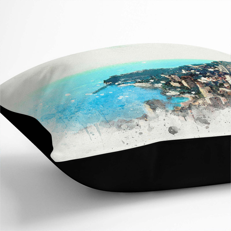 Square Cushion, 55cm H x 55cm W x 20cm D, Black