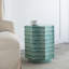Tabouret avec design Capiz, bleu multi