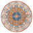 Orange/Bleu/Ivoire