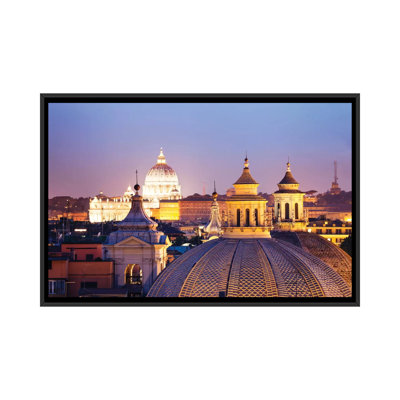 «St. «Peter's Basilica Dome as vu from Campo Marzio, Rome, Latium, Italie», reproduction de photo sur toile tendue