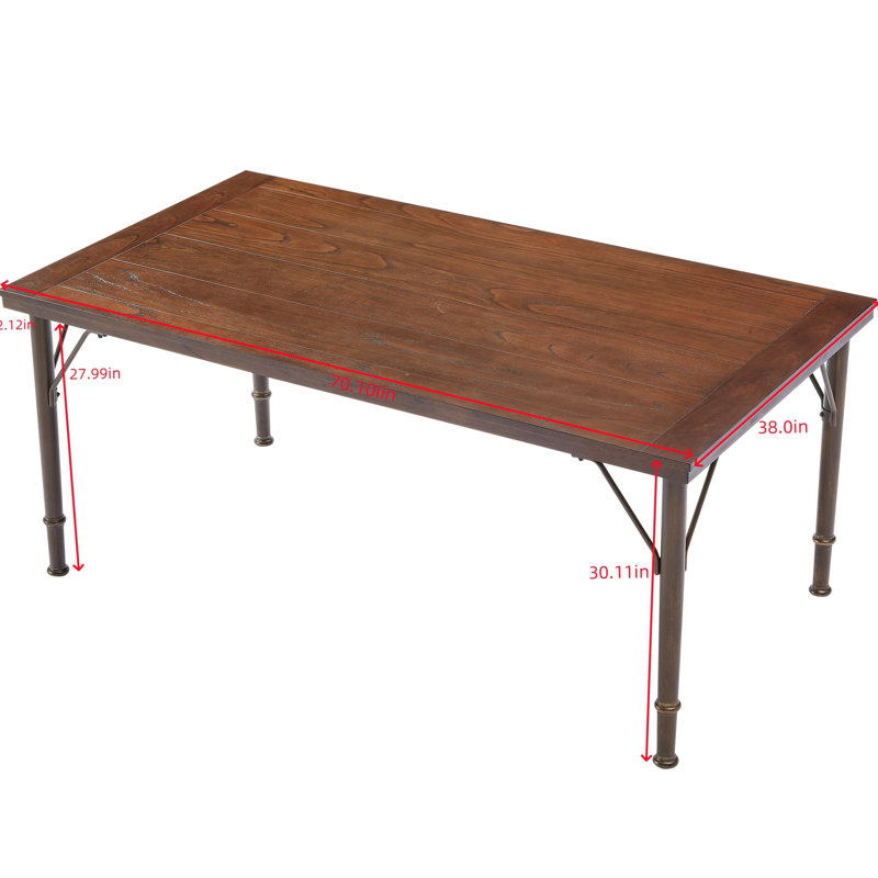 Farees 6 - Person Solid Wood Top Four Leg Base Dining Set