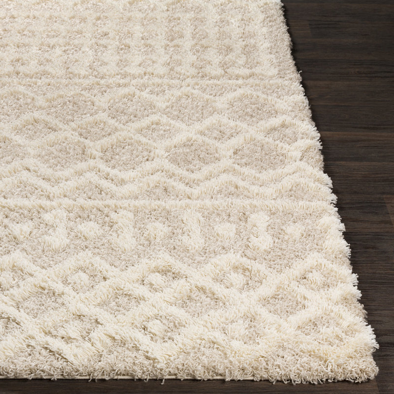 Geometric Shag Area Rug, Runner 79 x 221cm