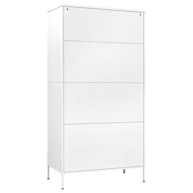 Organisateur de garde-robe pour garde-robe en acier, Blanc