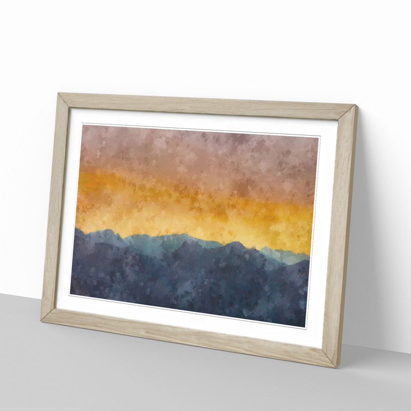 Mountains in Marbella Spain - Picture Frame Graphic Art Print, 45cm H x 63cm W x 2cm D, Oak Framed
