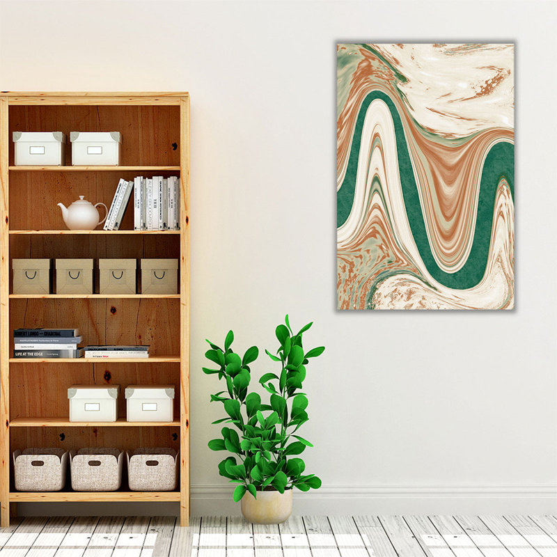 «Abstract Emerald Views», reproduction d'art sur toile, H 48 po x l 32 po