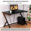 Bureau d'ordinateur ergonomique moderne pour petits espaces