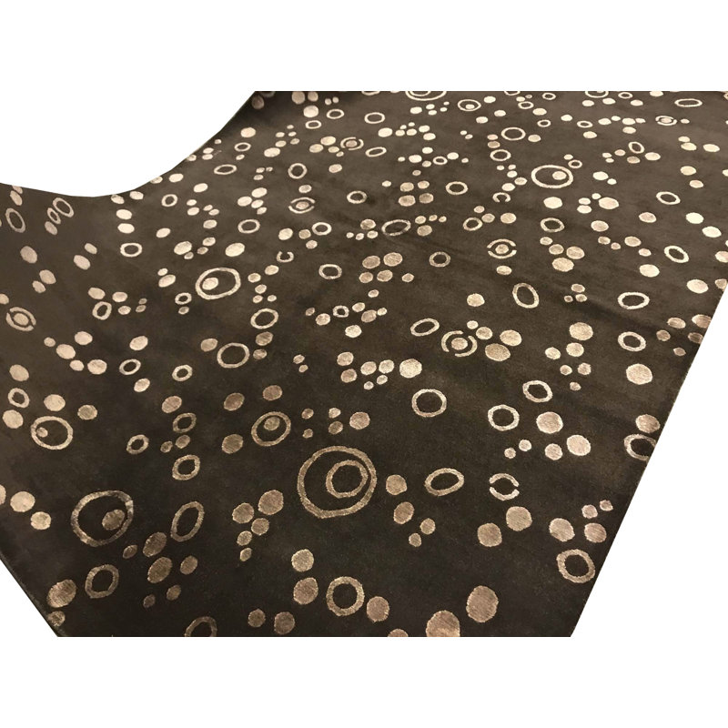 Himalayan Polka Dots Area Rug in Brown