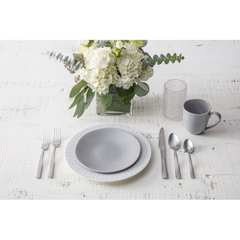 Fortessa Amanda 10.8 Dinner Plate, White/Gray