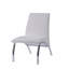 Ensemble de 2 chaises de salle à manger, fauteuil d'appoint en cuir synthétique et finition chromée