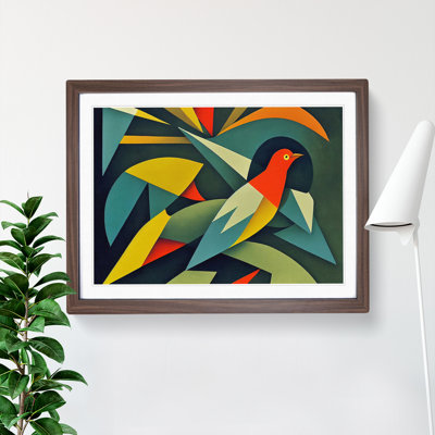 Dove Bird in Abstract Vol.2 1 Piece Single Picture Frame Wall Art