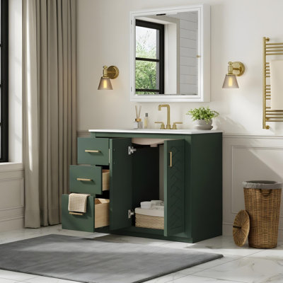 Meuble-lavabo 36 po avec lavabo en céramique