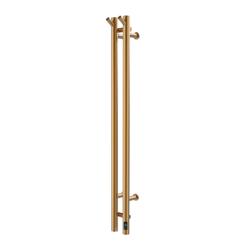 Chauffe-serviettes électrique pour salle de bain, porte-serviettes chauffant avec minuterie, Doré