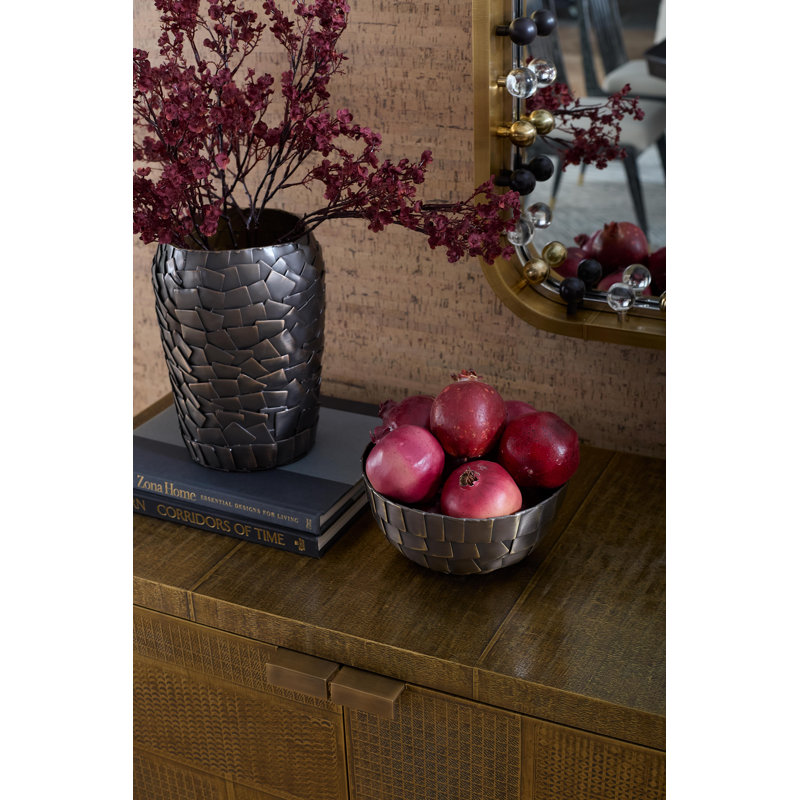 Apsis Handmade Metal Table Vase, Bronze