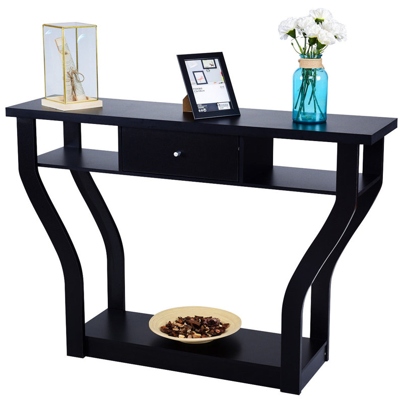 Console 47 po avec tiroir Grzedzinska, Noir
