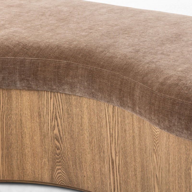 CELESTE Upholstered Bench, Brown