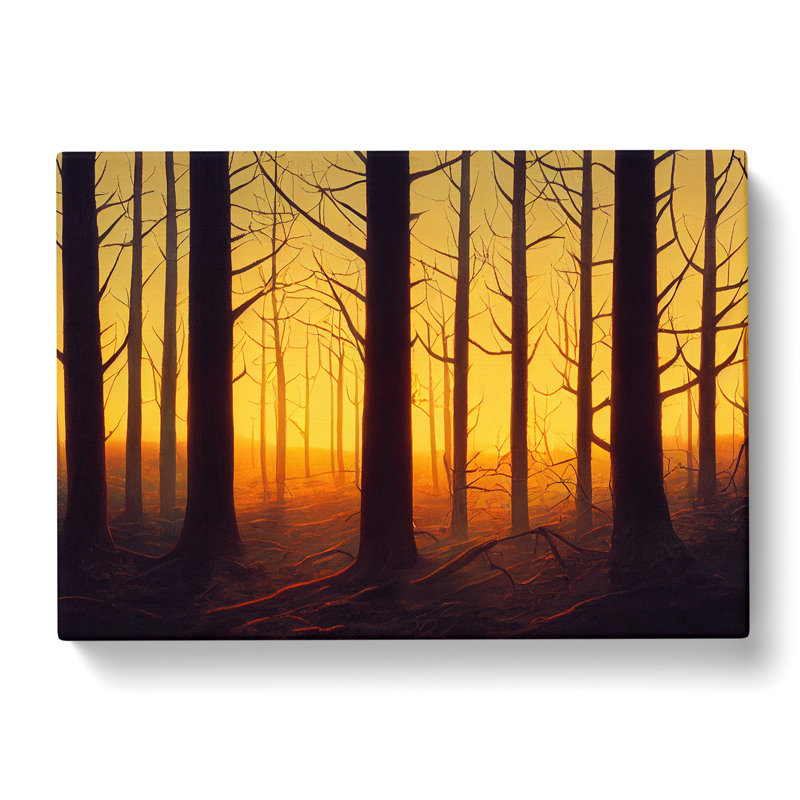 Summer Forest Sunset Vol.3 - Wrapped Canvas Print, 35cm H x 50cm W x 3cm D