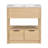 Bathroom Vanity with Sink Top, Open Storage Shelf, and Two Drawers-383599827-383599662