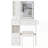29.2" Small Space Left Drawer Desktop Vanity Table and Cushioned Stool-488029