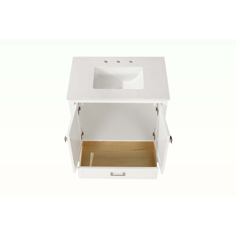 Bathroom Sink Cabinet with Sink Combo, White