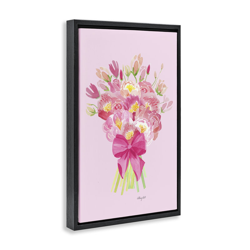 Cadre flottant avec pivoines romantiques romantiques, conception de Hillary Holt, H 31 po x l 21 po