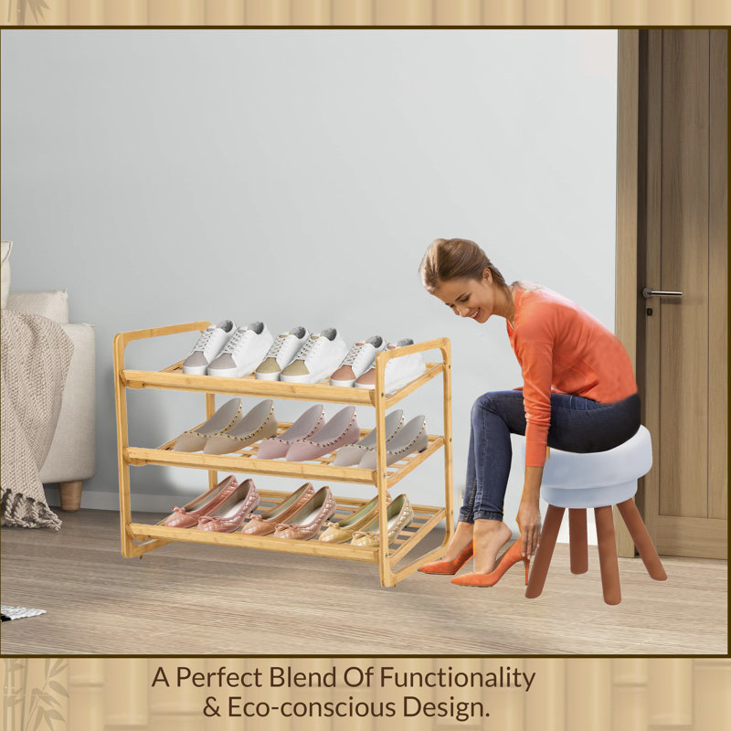 9 Pair Stackable Shoe Rack