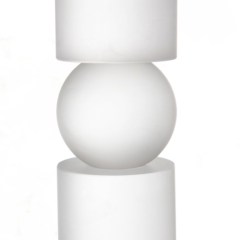 Porte-bougie moyen en verre D3.1X11, H 11 po x l 3,1 po x P 3,1 po