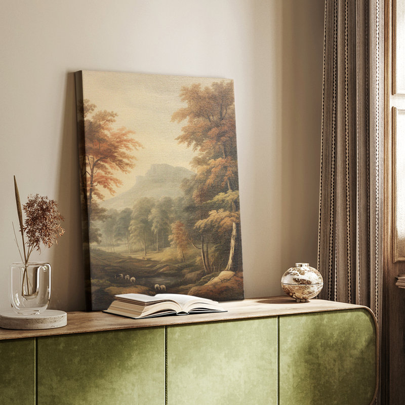 Paysage rétro XXV - galerie Cavas enveloppé, H 18 po x l 12 po