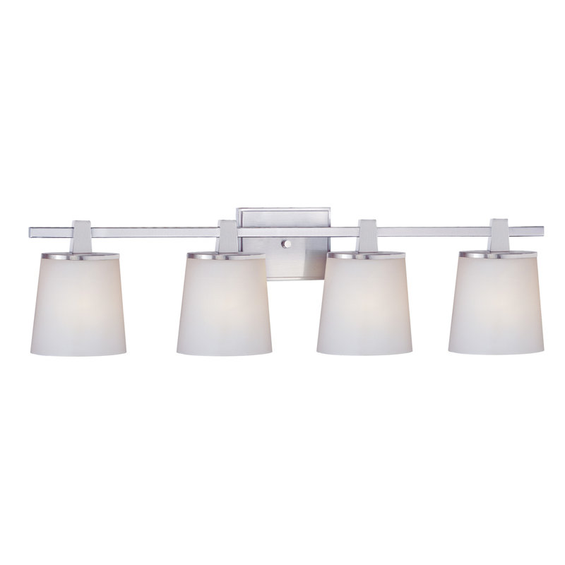 Éclairage pour meuble-lavabo 4 lumières Dao, Nickel satiné