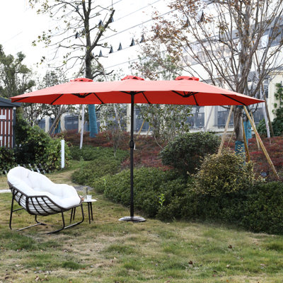 Parasol rectangulaire 14,8 pi. 100%, excellente performance de protection solaire. Convient aux parasols de jardin, de piscine et de jardin. Convient
