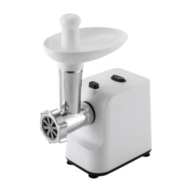 MegaChef White 1200 Watt 2-Speed Automatic Meat Grinder with Stainless  Steel Parts - ETL Safety Listed in the Meat Grinders department at