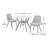 Oak Park Faux Marble Top Four Leg Dining Set-670740945
