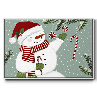 Peppermint Snowman Collection A, reproduction d'art sur toile