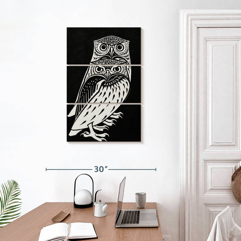 Brampt Two Owls 1921, 32" H x 20" W