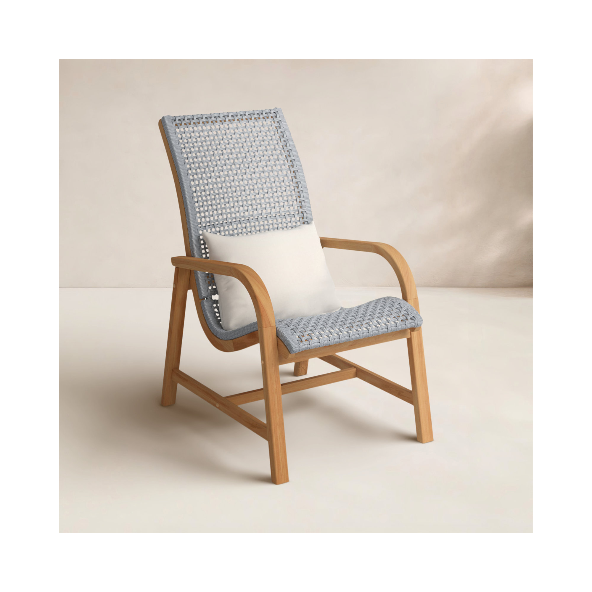Watkins Teak Patio Lounge Chair - Free Lumbar Pillow