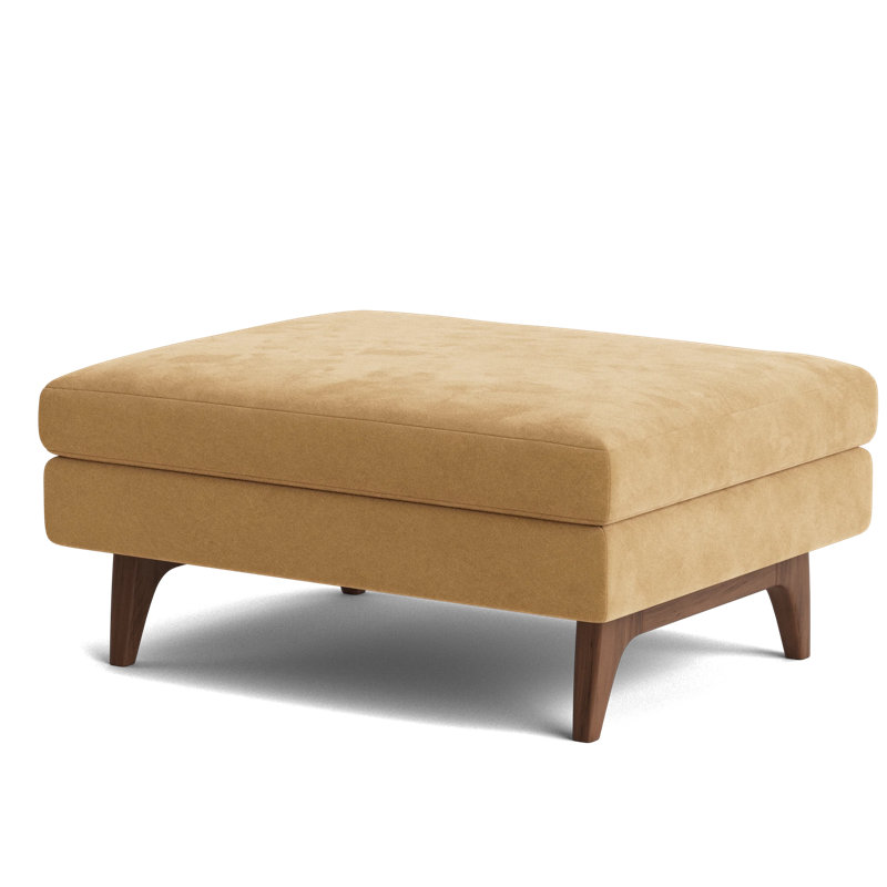 Tyler Ottoman, Performance Velvet - Nutmeg