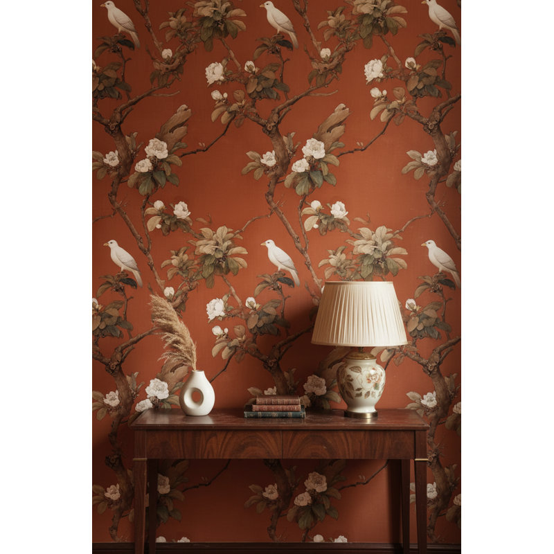 Lark Manor Floral Wallpaper Bird Vintage Wall Mural - Wayfair Canada