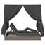 Chaise longue double vidaXL en poly rotin noir 80,71 x 50,79 x 78,74 po