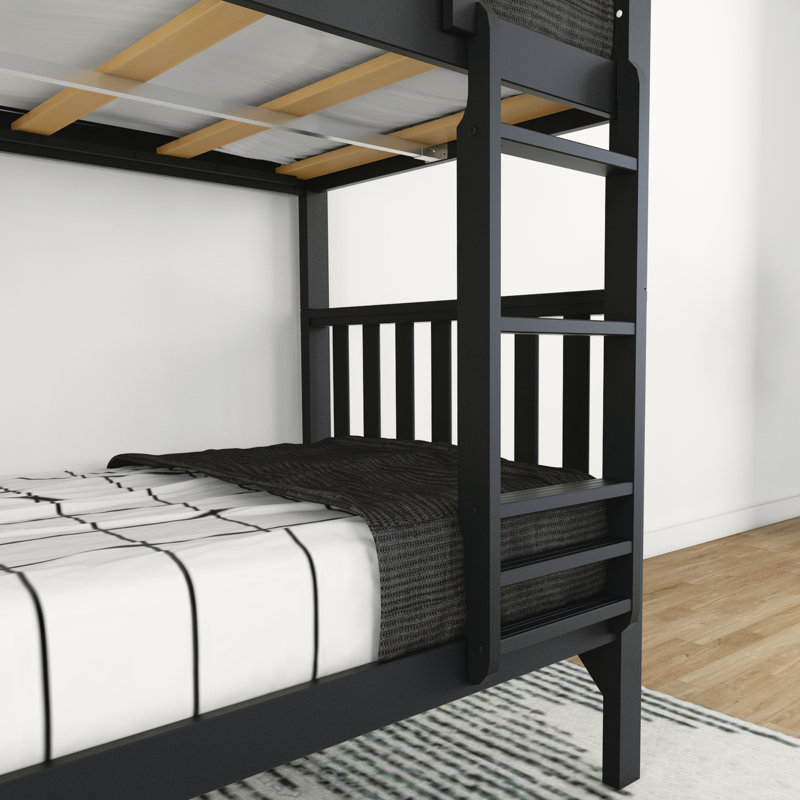 Brubaker Bunk Bed with Built-In Ladder, Black