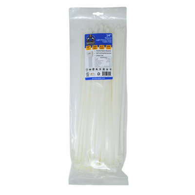 14" 120lb Light Heavy-Duty Cable Tie 100/bag