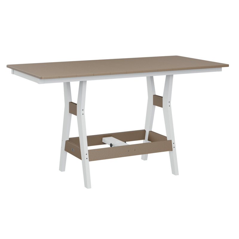 Table rectangulaire à hauteur de comptoir Camden, H 35,5 po x l 66 po x P 33 po, Bois vieilli