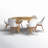 Anautica Round 6 - Person 59'' Teak Finish Outdoor Furniture Dining Set