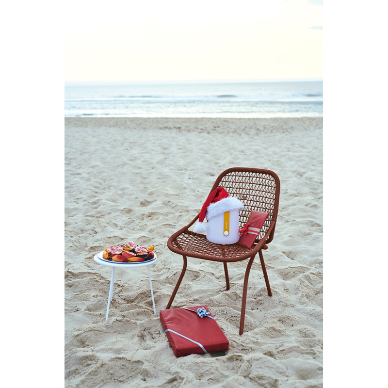 Sixties Outdoor Dining Side Chair, Red Ochre