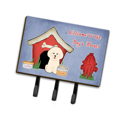 Porte-clés ou laisse de bichon bichon frisé dog house