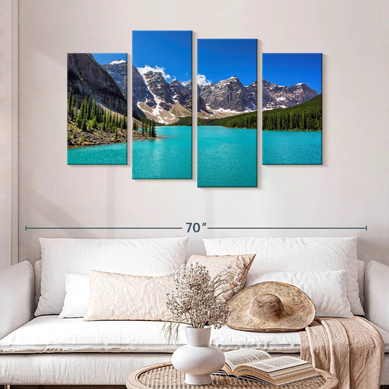 Alvord turquoise, lac Moraine, H 32 po x l 52 po