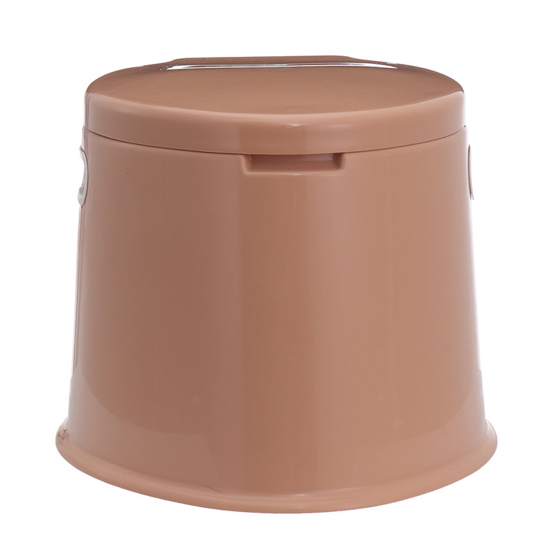 KingSo 2 Gallons GPF Round Floor Mounted Kit (Seat Included), Coffee