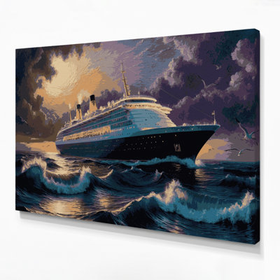 Art nautique gris sur toile